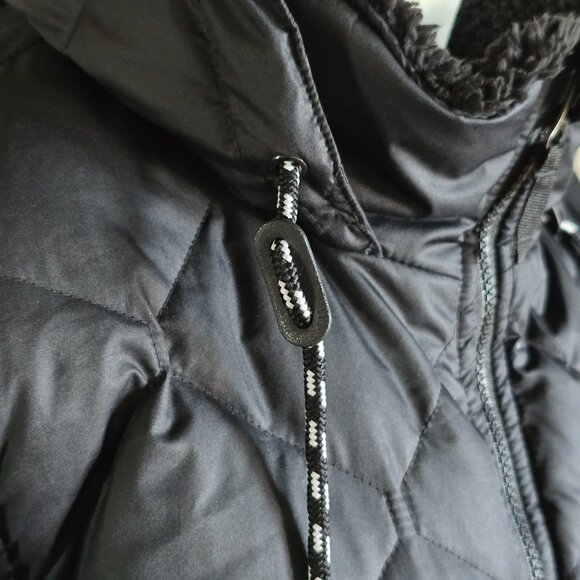 Eddie Bauer Two-Tone Hybrid Down Hooded Puffer Coat - Picture 11 of 13